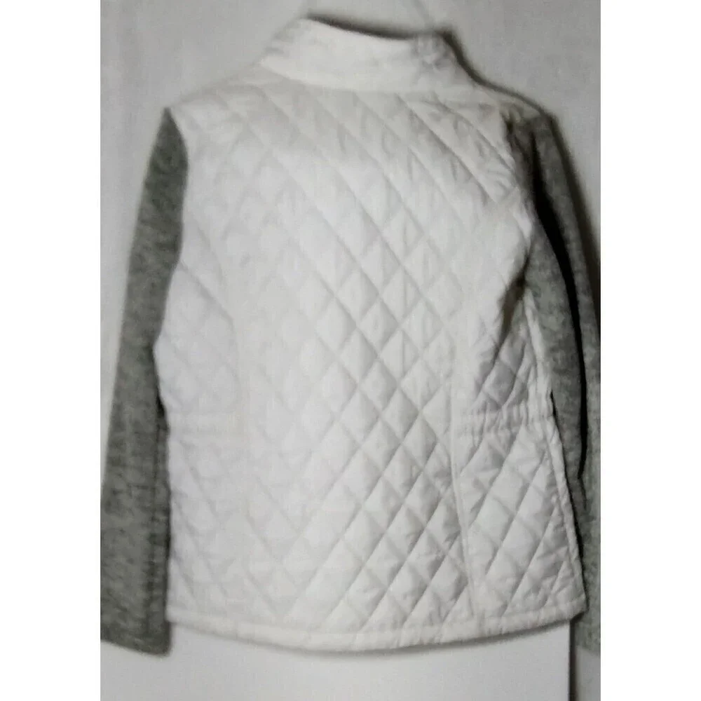 WeatherProof White and Grey and White Lightweight Puffer Athletic Jacket Size‎ M